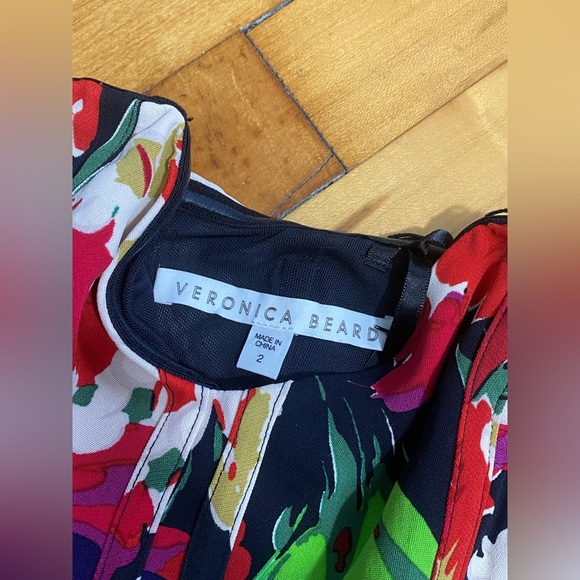 Veronica Beard Saffron Floral corset Bustier Midi Dress black - Picture 4 of 5